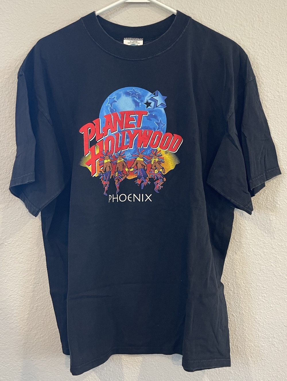 Planet Hollywood Phoenix Earth Tiki Dancer Graphic Short Sleeve T Shirt Size XL